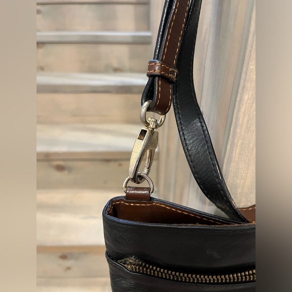 Vintage Two-Tone Leather Crossbody Purse - Picture 3 of 11